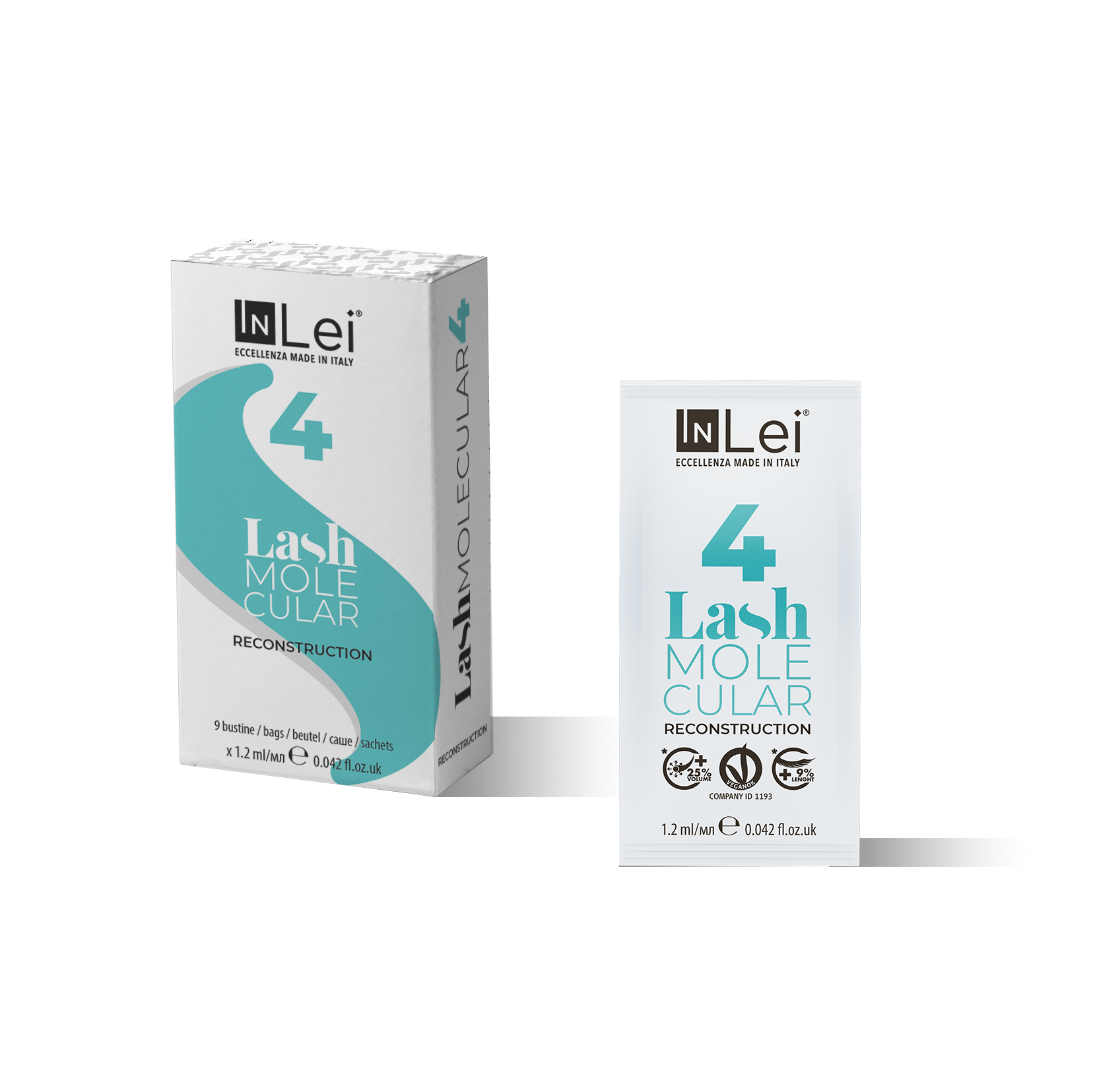 InLei LASH MOLECULAR 4 losion za rekonstrukciju trepavica i obrva 9×1,2ml(kesice)2